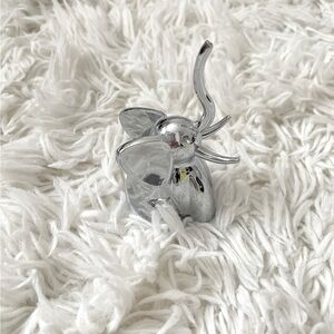 Silver Elephant Ring Holder